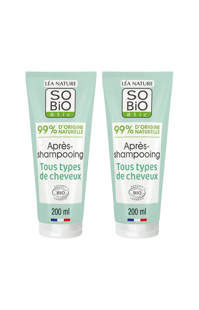Après-shampoings bio - Aloe vera - Tous types de cheveux - 2 x 200 ml