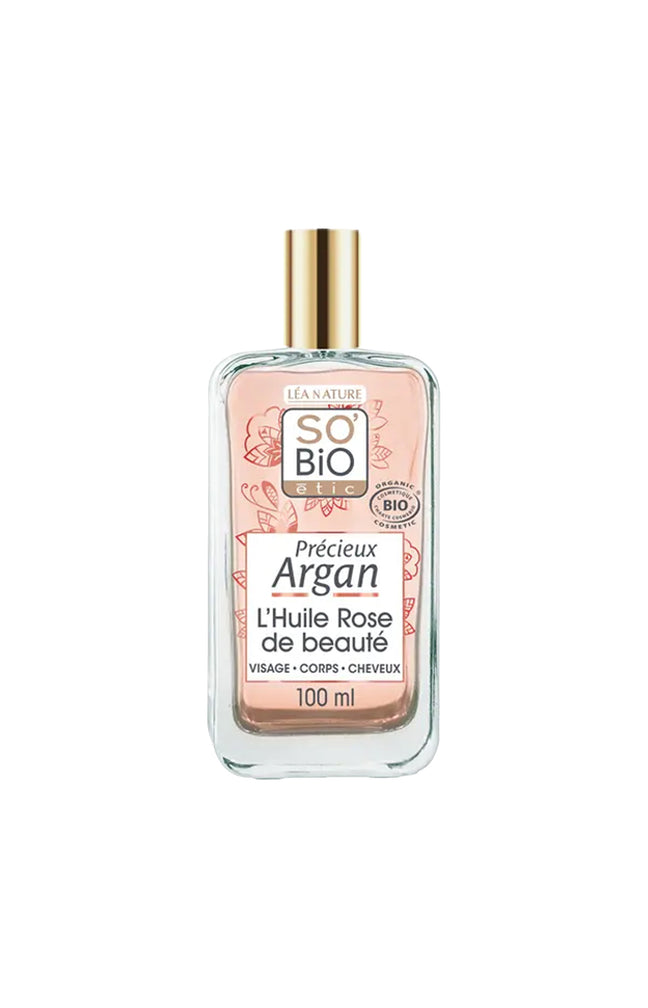 Huile rose de beauté - Argan - Corps, cheveux & visage - 100 ml