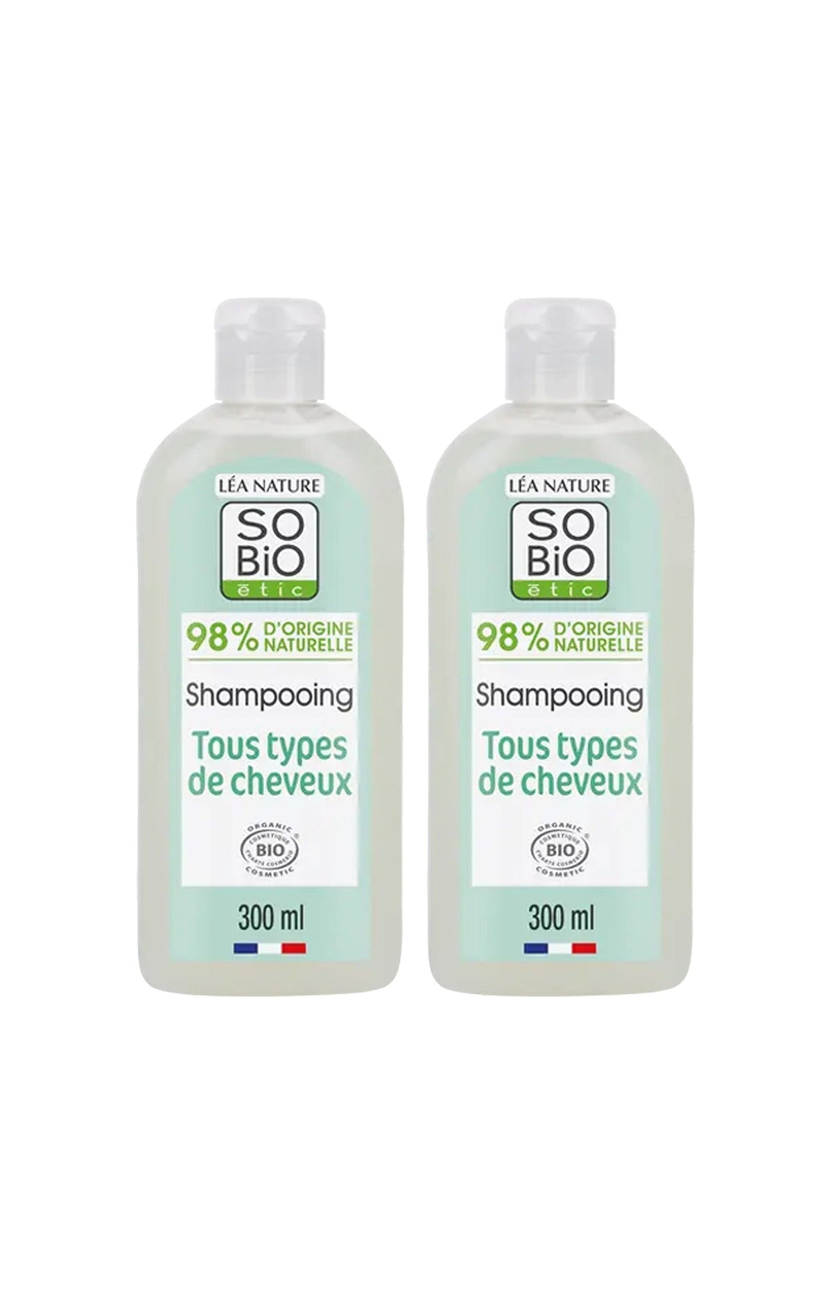 Shampoings bio - Aloe vera - Tous types de cheveux - 2 x 300 ml
