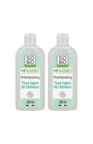 Shampoings bio - Aloe vera - Tous types de cheveux - 2 x 300 ml