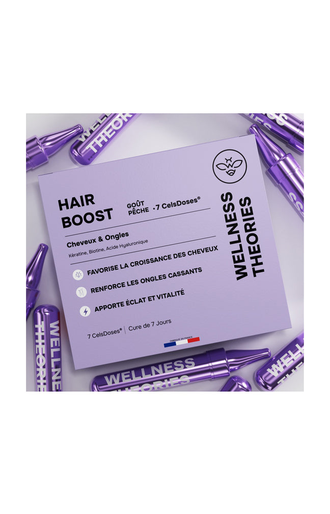 Cure cheveux & ongles - Hair Boost - Pêche - 7 ampoules