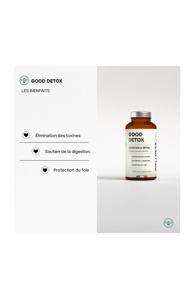 Cure digestion - Good Detox - Curcuma & artichaut - 1 mois