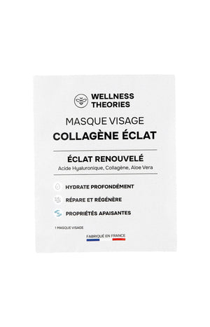 Masque tissu éclat- collagène & acide hyaluronique - Visage