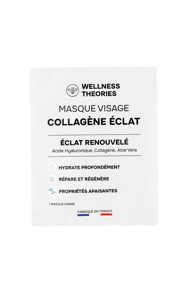 Masque tissu éclat- collagène & acide hyaluronique - Visage