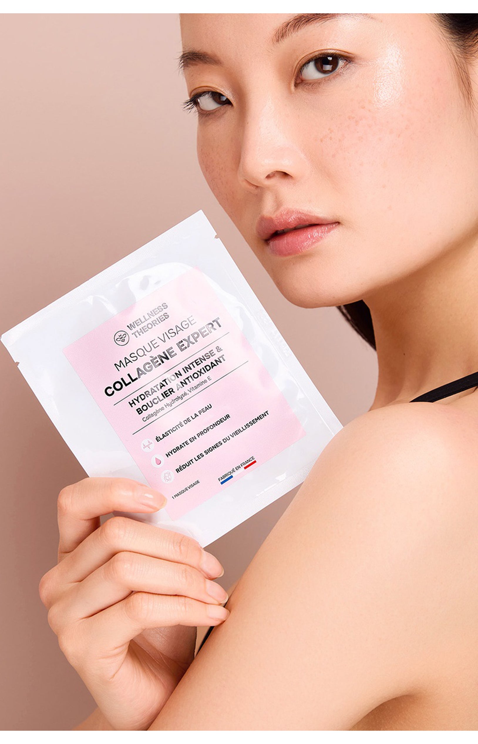 Masque tissu éclat & fermeté - Collagène marin & vitamine E - Visage