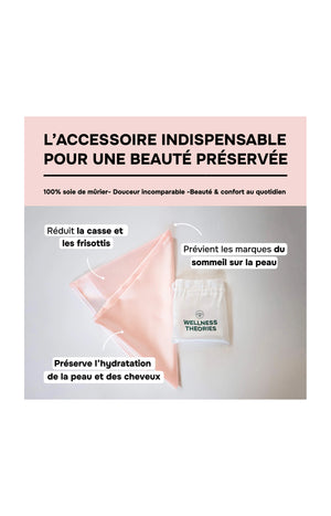 Taie d'oreiller en soie - Rose