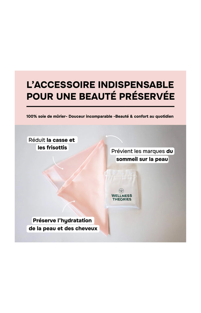 Taie d'oreiller en soie - Rose