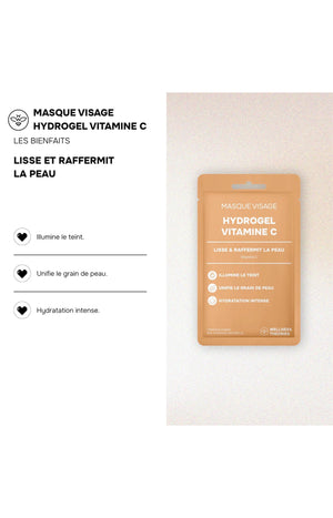Masque hydrogel éclat - Vitamine C & extraits végétaux - Visage