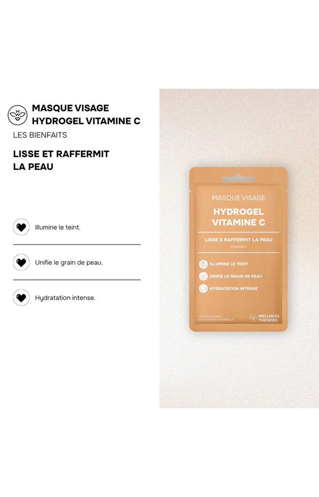 Masque hydrogel éclat - Vitamine C & extraits végétaux - Visage