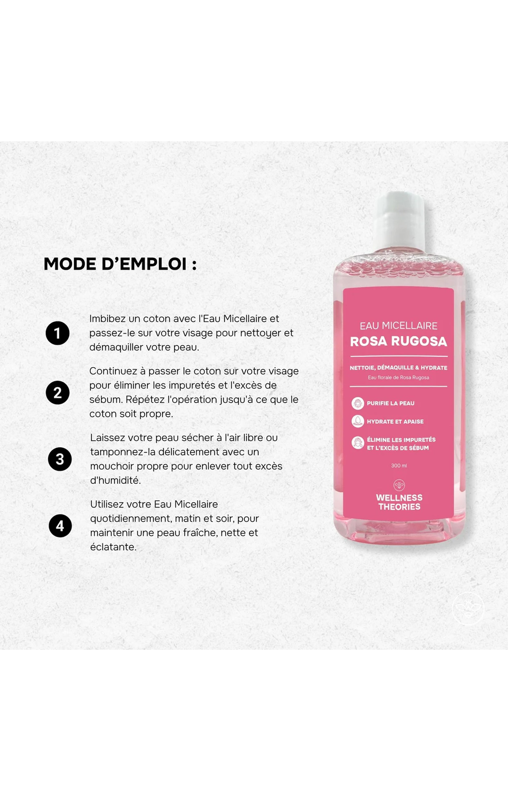 Eau micellaire - Rosa Rugosa - Visage & yeux - 300 ml