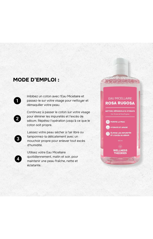 Eau micellaire - Rosa Rugosa - Visage & yeux - 300 ml