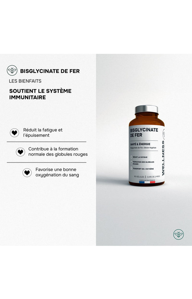 Cure énergie & vitalité - Bisglycinate de fer - 1 mois
