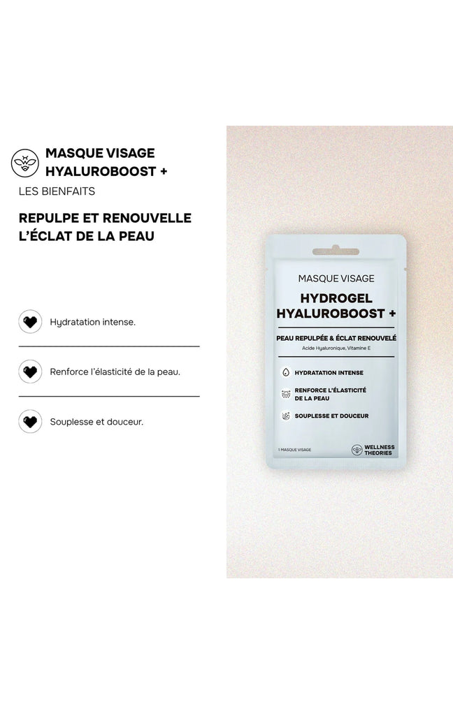 Masque tissu hydratant - Acide hyaluronique & vitamine E - Visage