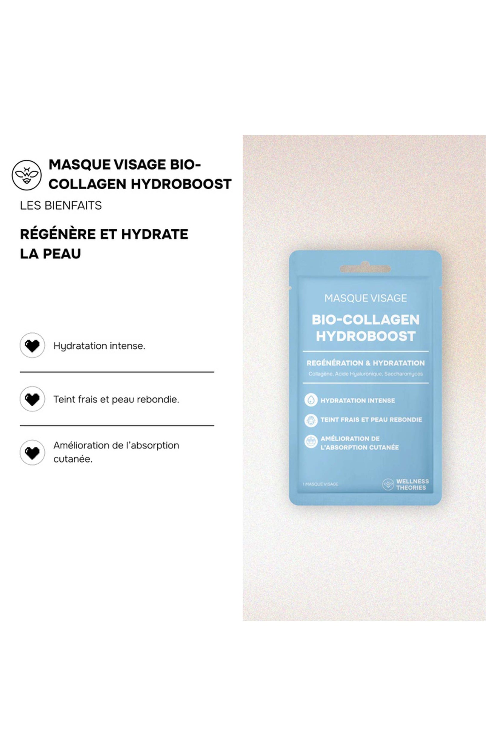 Masque tissu hydratant - Collagène & acide hyaluronique - Visage