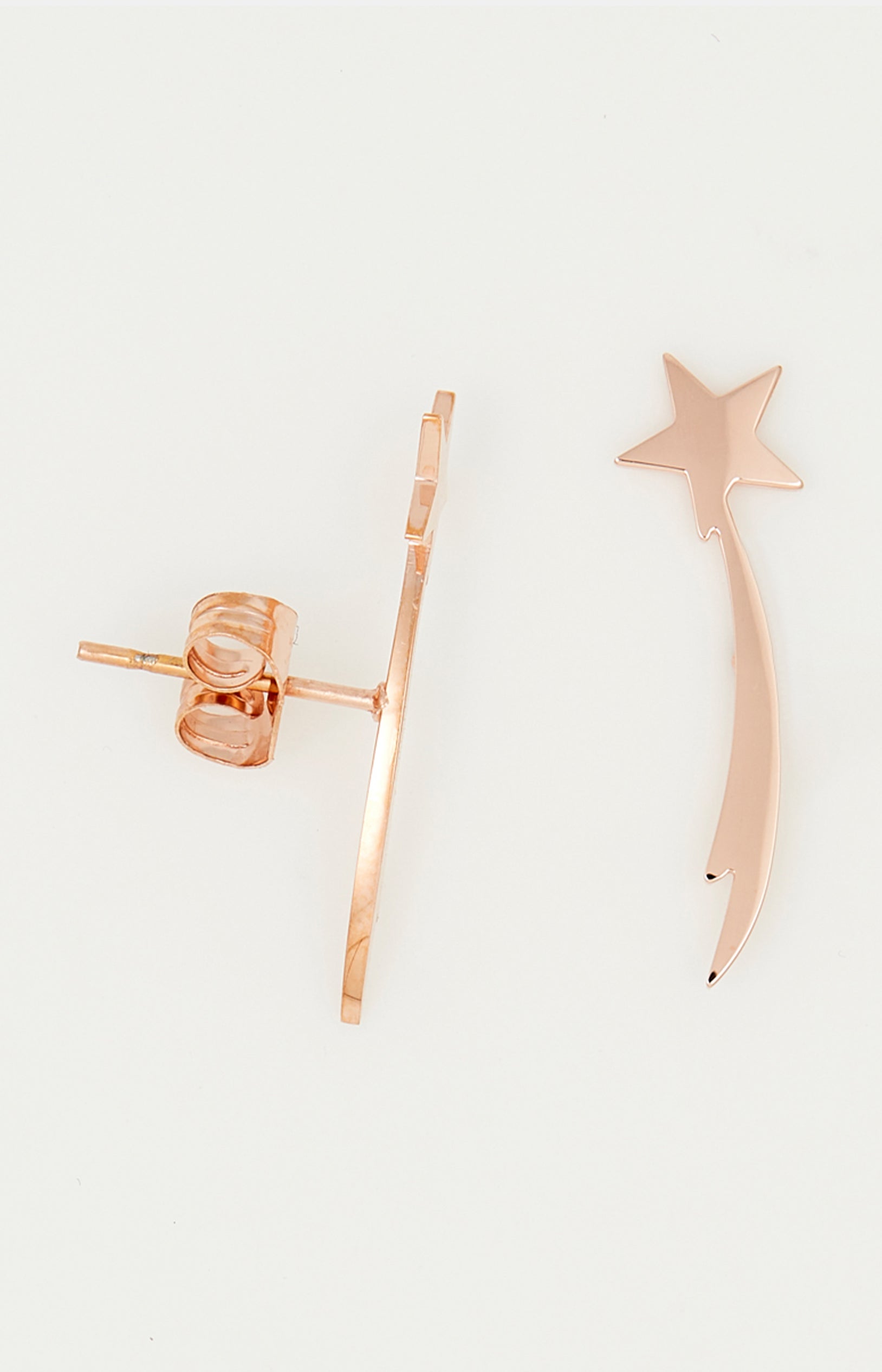 Boucles d’oreilles étoile - Acier inoxydable - Doré rose