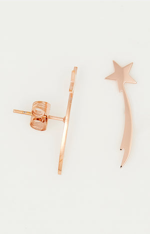 Boucles d’oreilles étoile - Acier inoxydable - Doré rose
