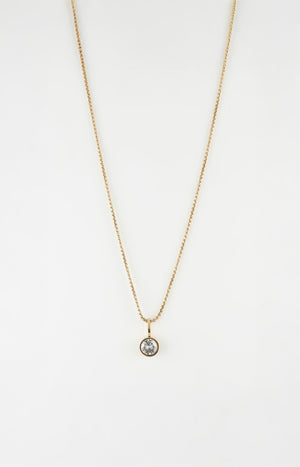 Collier pendentif - Acier inoxydable - Doré