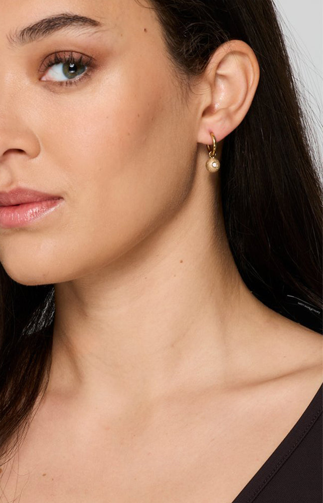 Boucles d’oreilles - Acier inoxydable & cristal - Doré