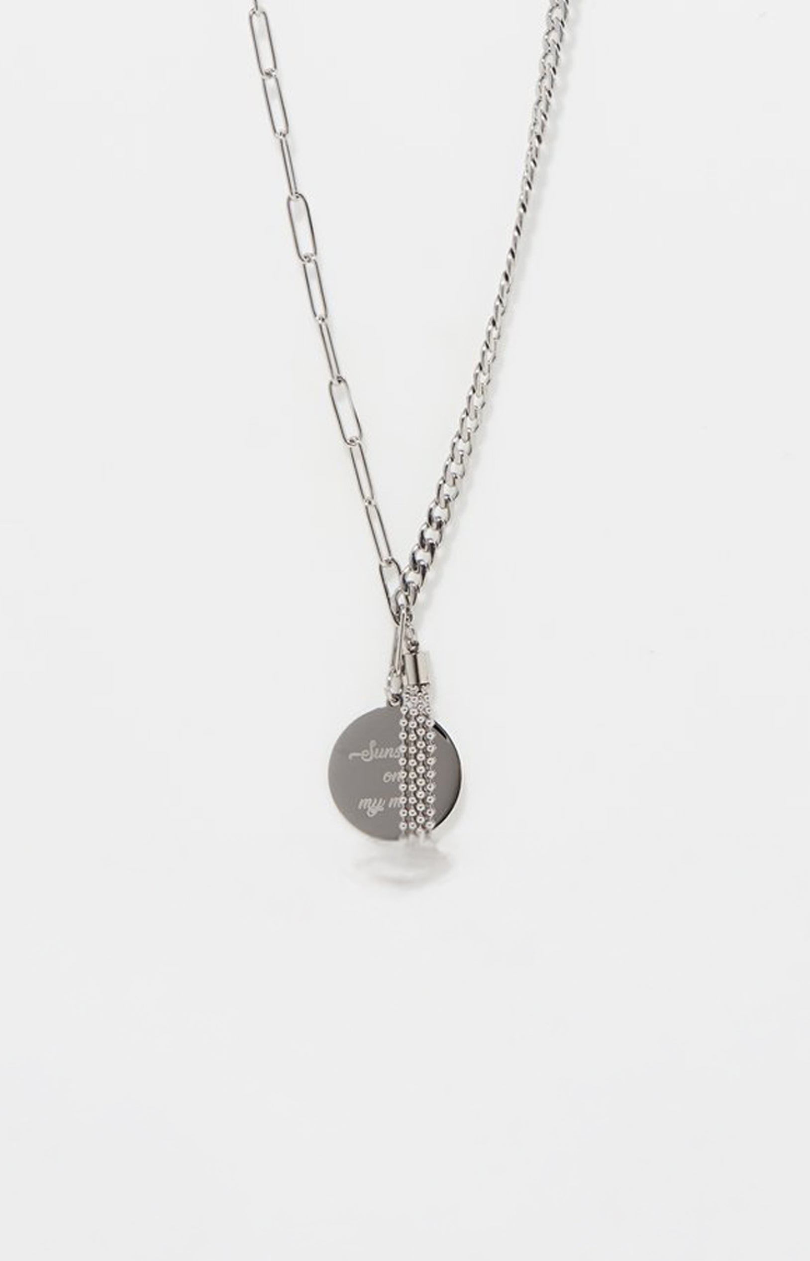 Collier fin multi-chaînes - Acier inoxydable - Argenté