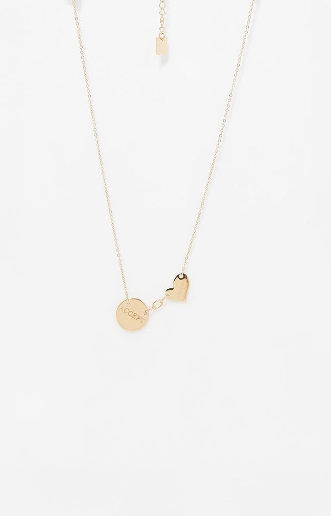 Collier - Acier inoxydable - Doré