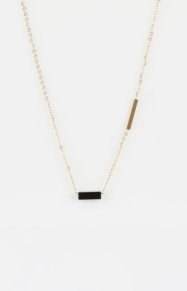 Collier - Acier inoxydable- Doré & noir