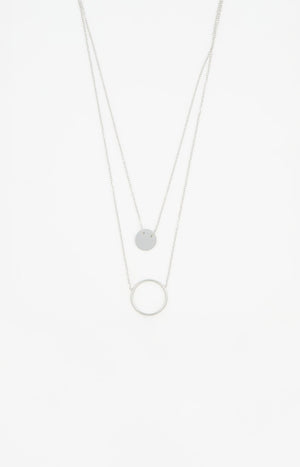 Collier multi-rangs - Acier inoxydable - Argenté
