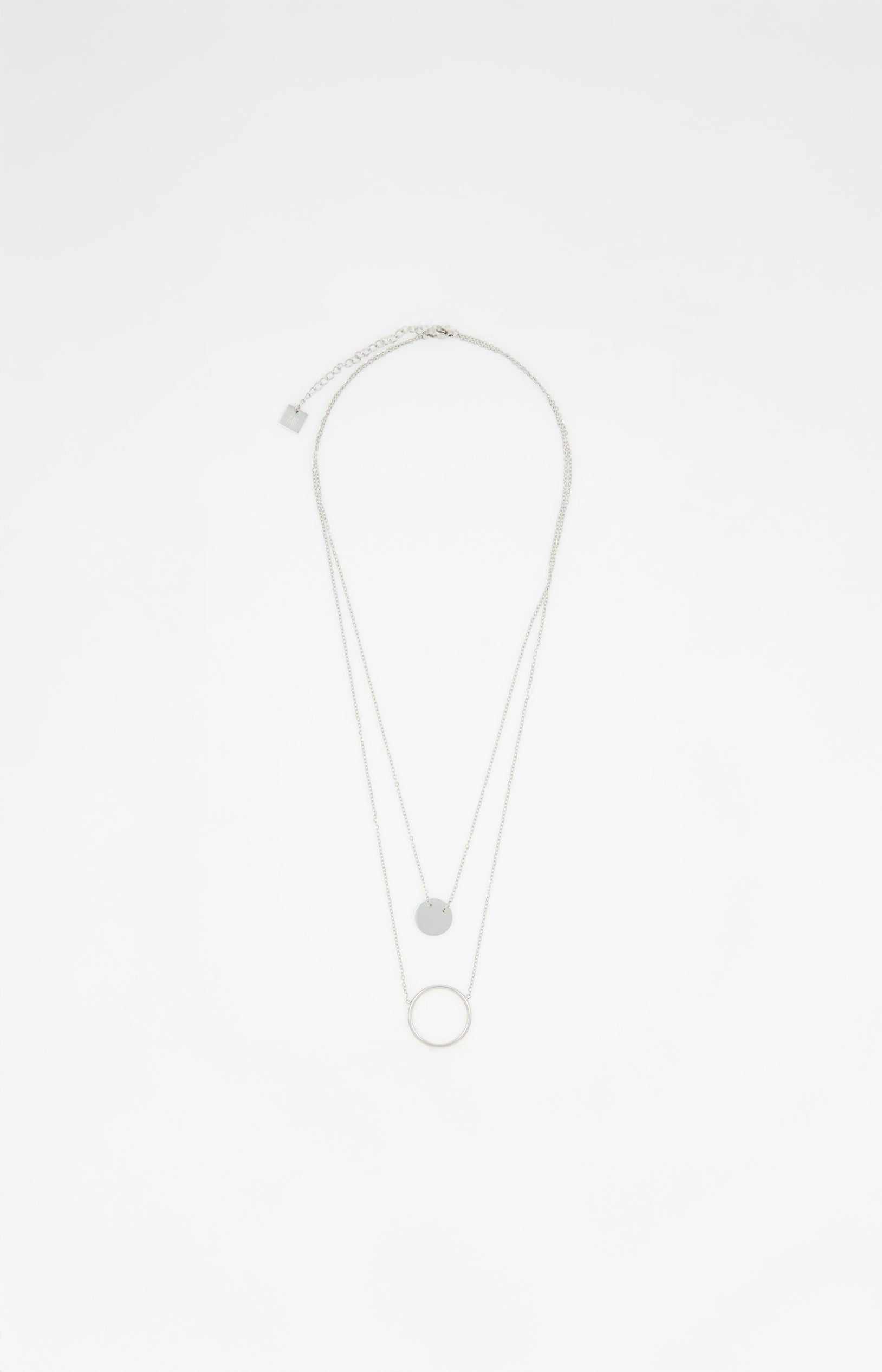 Collier multi-rangs - Acier inoxydable - Argenté