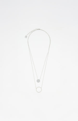 Collier multi-rangs - Acier inoxydable - Argenté