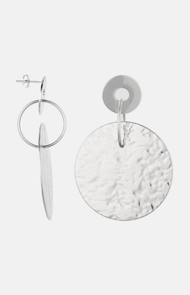 Boucles d’oreilles Soulages - Acier inoxydable - Argenté
