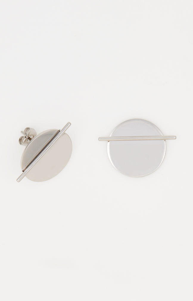 Boucles d’oreilles rondes - Acier inoxydable - Argenté