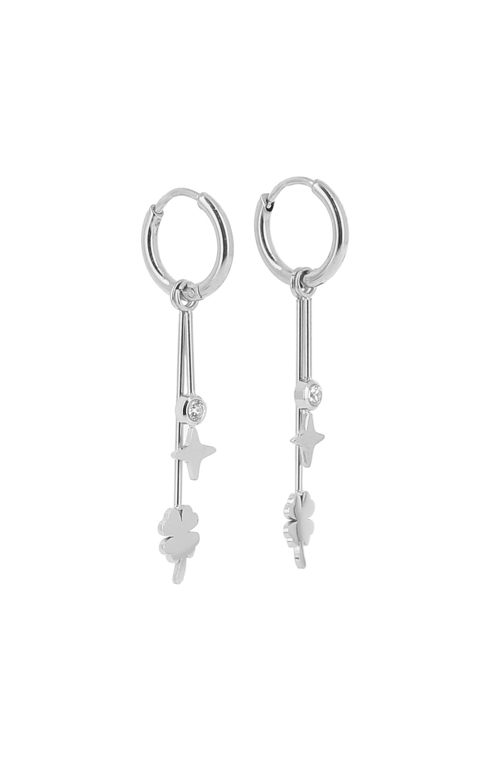 Boucles d’oreilles pendantes Rooster - Acier inoxydable - Argenté
