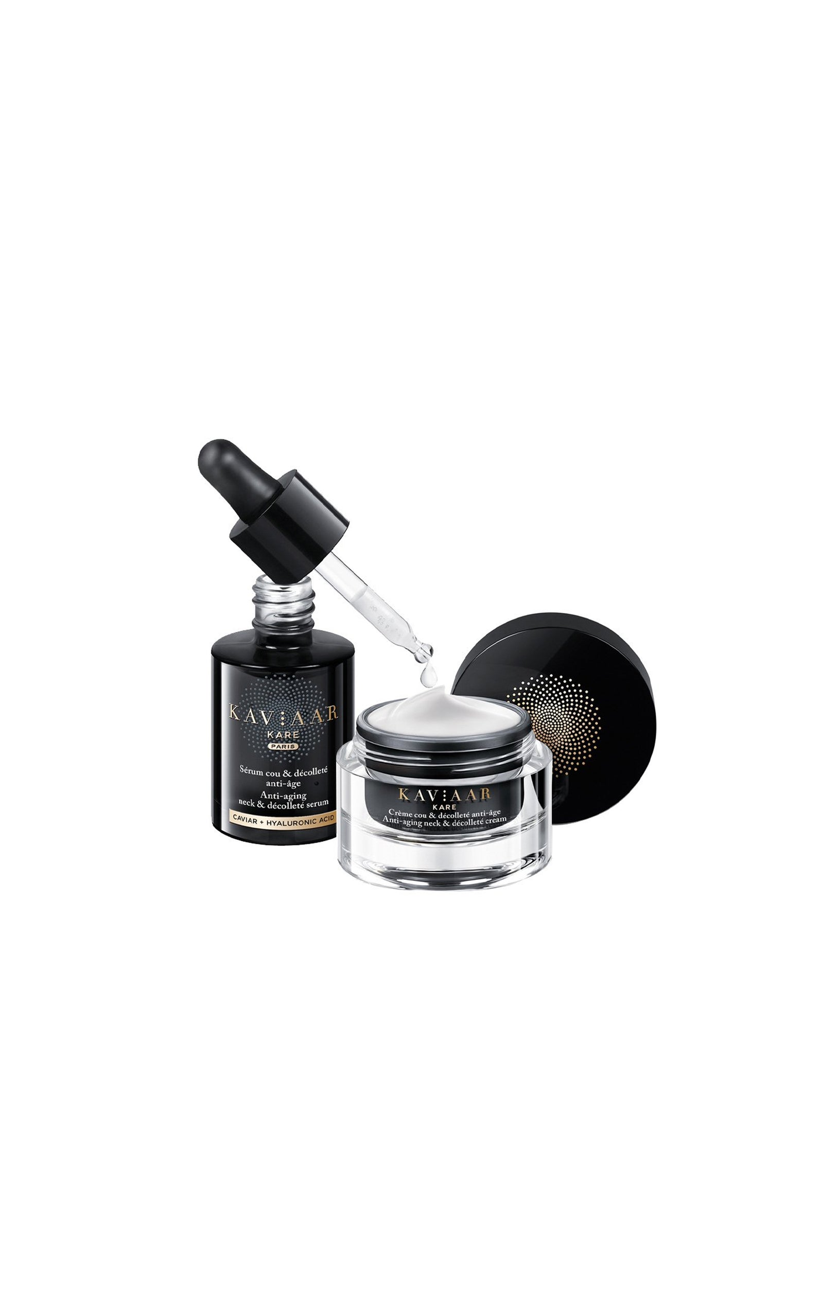 Crème & sérum anti-âge cou & décolleté - Caviar & acide hyaluronique
