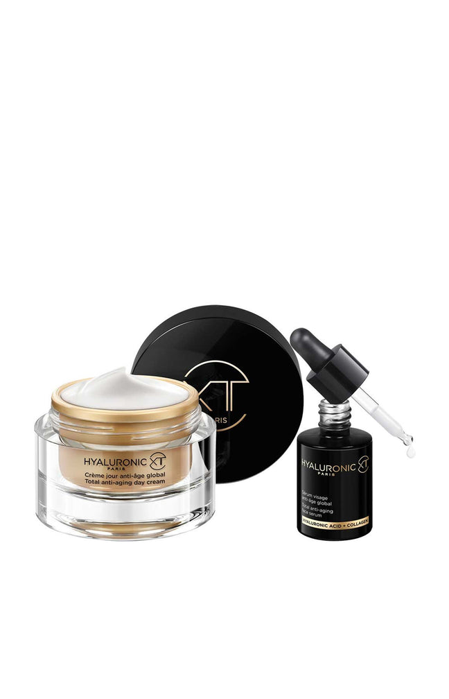 Crème de jour & sérum anti-âge global - Or pur & acide hyaluronique - Visage