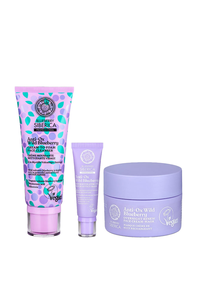 Routine de nuit hydratante - Myrtille - Visage - 3 produits