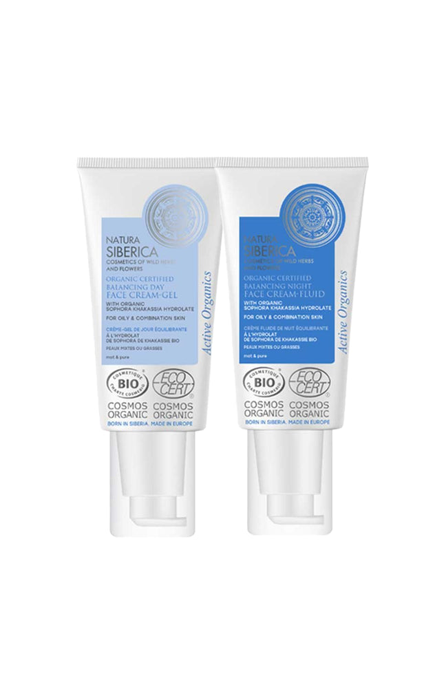 Crèmes équilibrantes bio - Sophora de Khakassie - Jour & nuit - Peaux mixtes à grasses - 2 x 50 ml