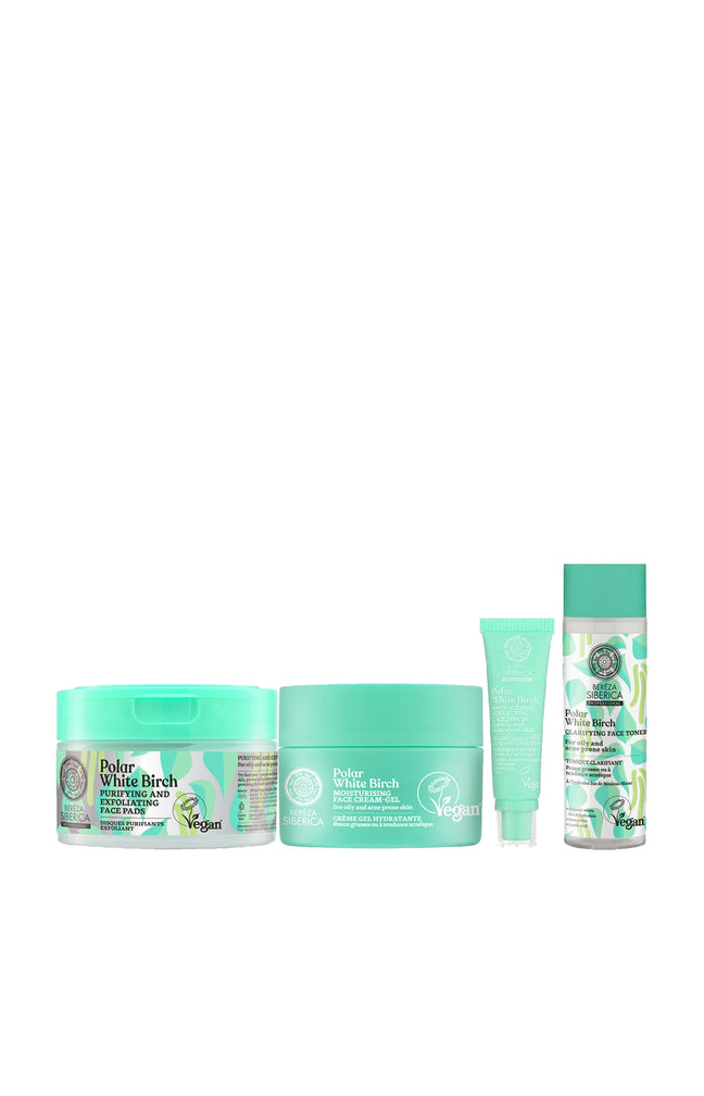 Routine correctrice - Bouleau blanc - Peaux grasses & acnéiques - 4 produits