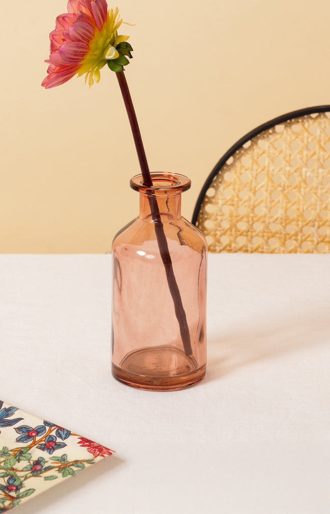 Soliflore - Verre - Rose