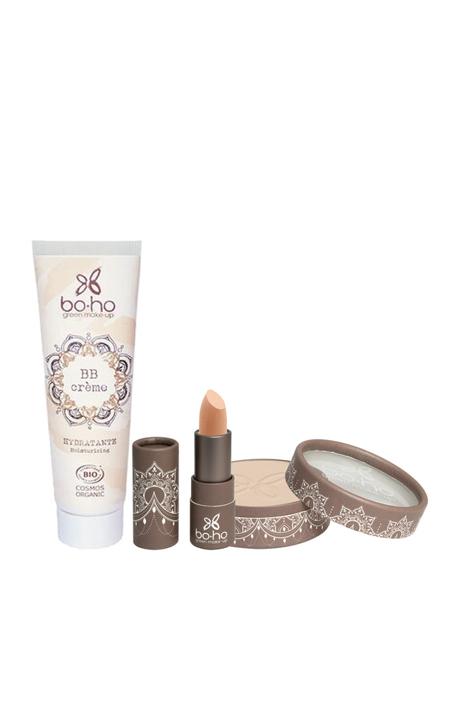 BB crème, correcteur & poudre compacte bio - Beige clair