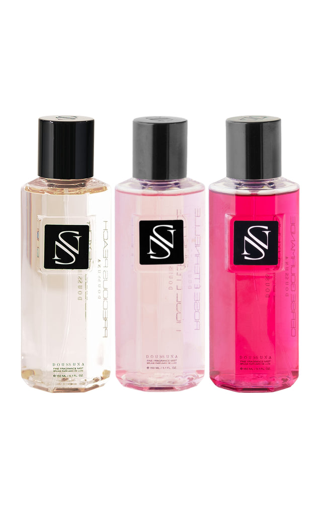 Brumes parfumées - Precious peach, Candylicious & Cerise gourmande - 3 x 150 ml