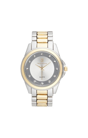 Montre à quartz - Alliage argenté & doré