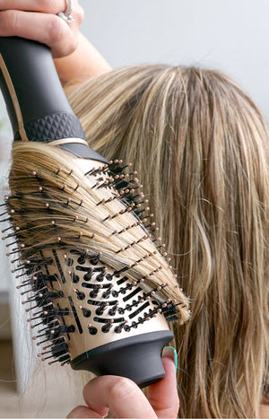 Brosse soufflante 2-en-1 - Volume & Style - Noir