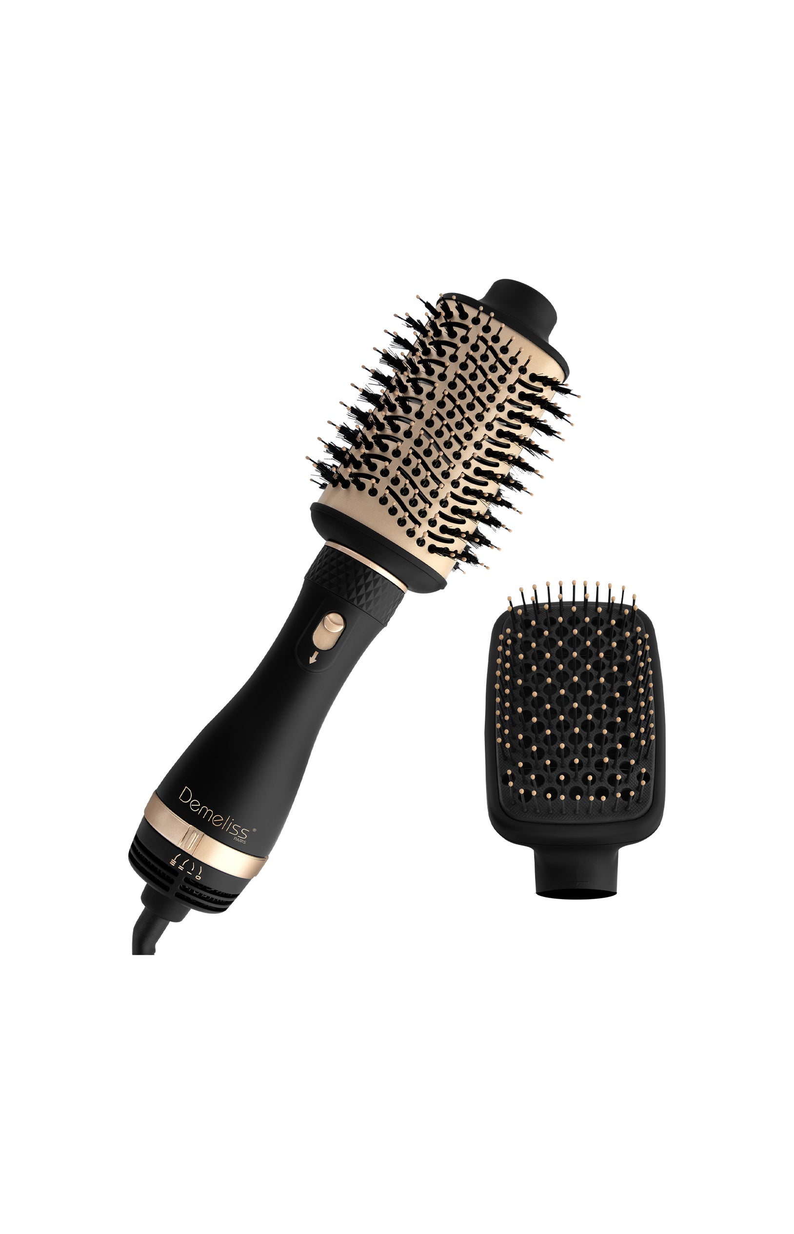 Brosse soufflante 2-en-1 - Volume & Style - Noir