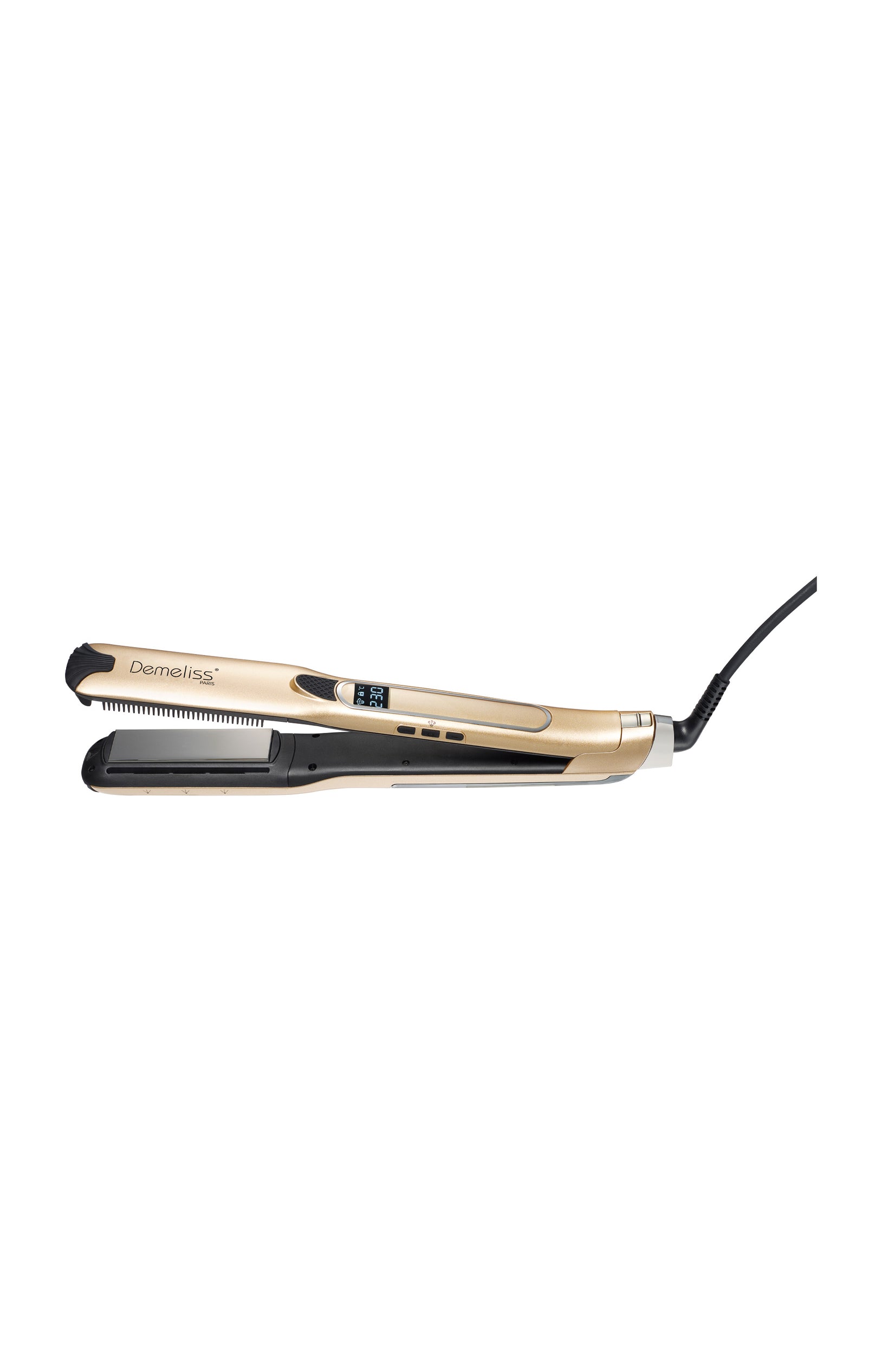 Lisseur vapeur professionnel - Plaques titanium - 230°C - Doré