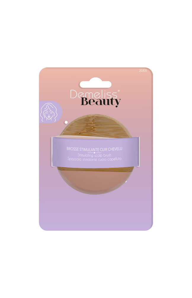 Brosse massante - Cuir chevelu - Bois