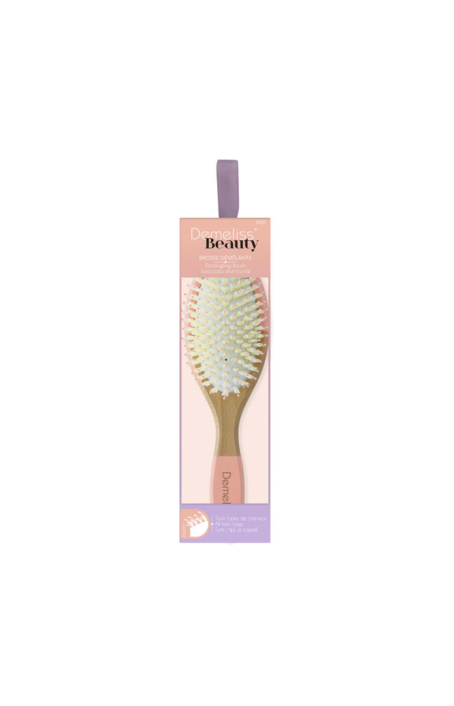 Brosse plate démêlante - Bois