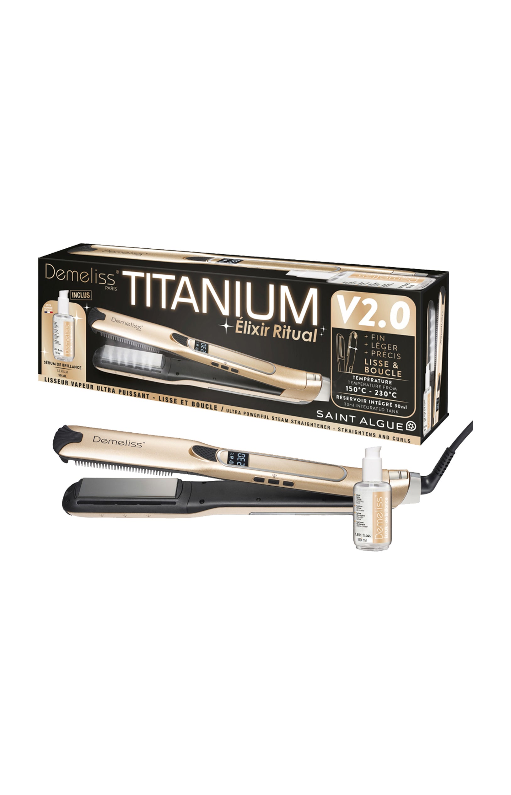 Coffret lisseur & soin démêlant - Titanium 2.0 - 2 produits