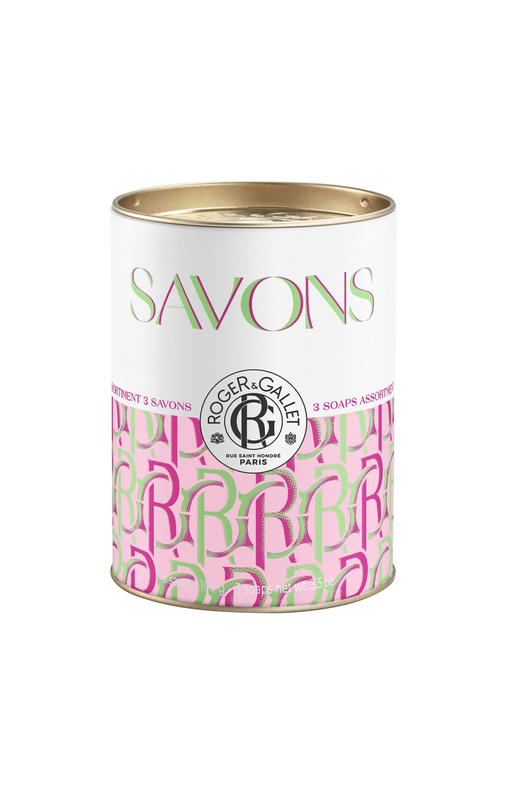 Coffret savons parfumés - Rose, feuille de thé & rose thé - 3 x 100 g