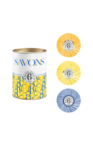 Coffret savons parfumés - Bois d'orange, cédrat & santal - 3 x 100 g
