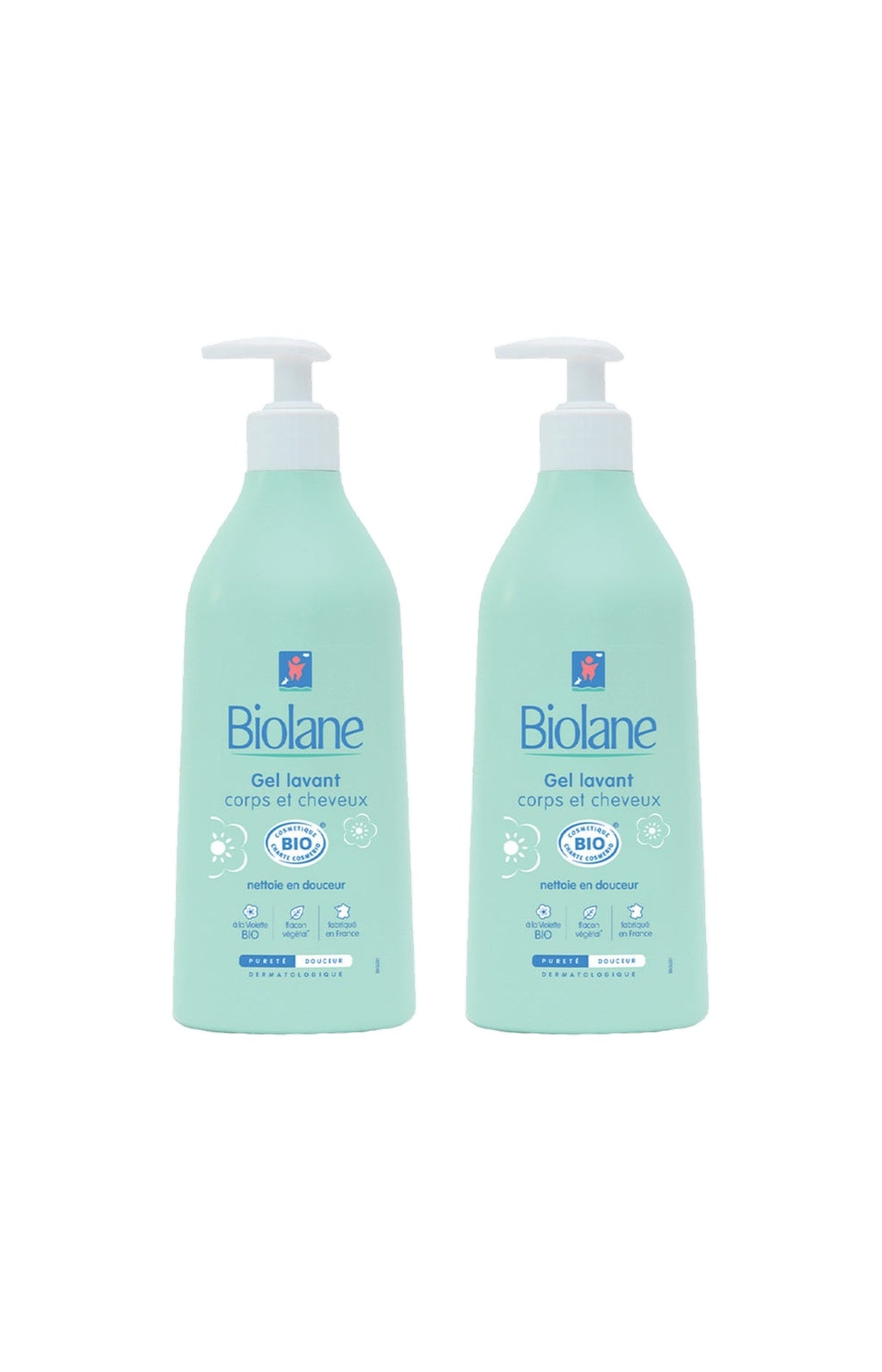Gels lavants 2-en-1 bio - Corps & cheveux - Bébé - 2 x 500 ml