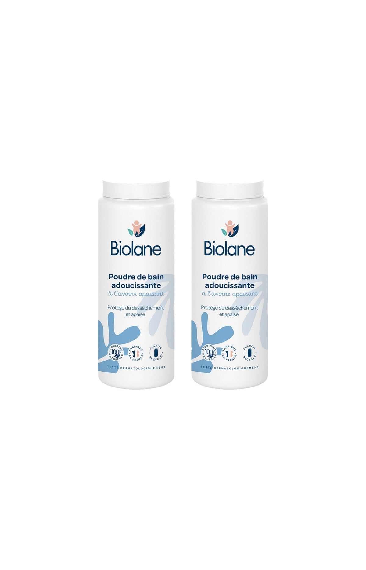 Poudres de bain adoucissantes - Poudres de maïs, de riz & d'avoine - 2 x 75g
